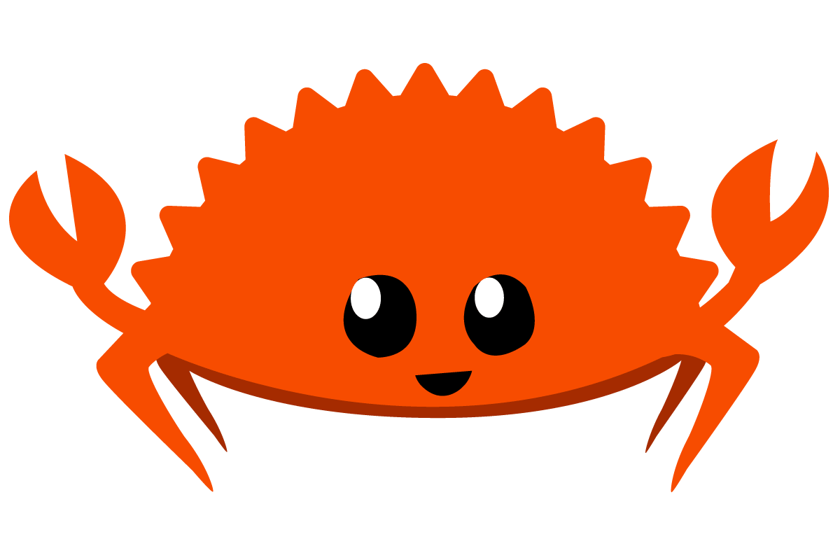 Rust crab looks happy